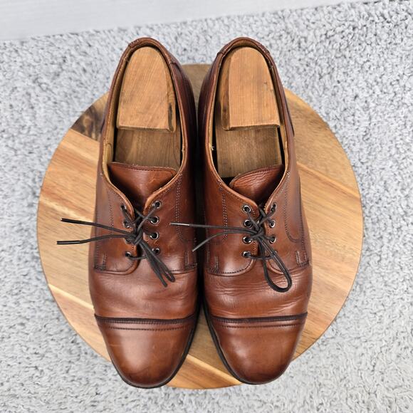 Allen Edmonds Mens 10.5E Ellsworth Brown Cap Toe Office Oxford Dress Shoe 3968 - Picture 5 of 12